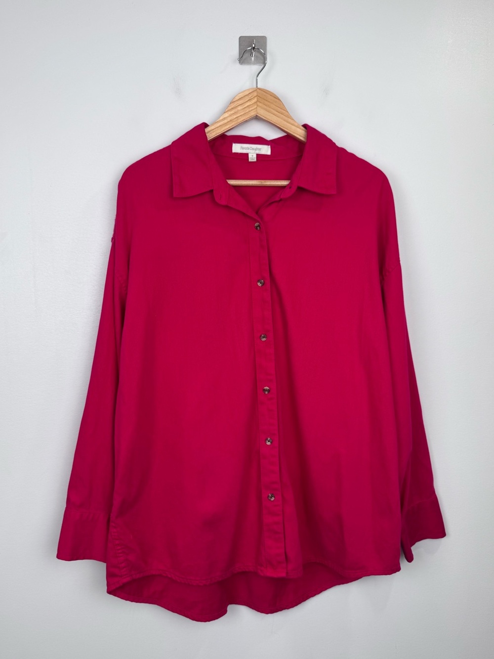 Favorite Daughter Women The Ex Boyfriend Oversized Shirt Size Medium